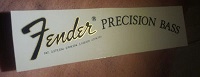 logo Fender décalcomanie pour restauration de tête de guitre 1968-1976 logo Fender décalcomanie pour restauration de tête de guitare 1968-1976