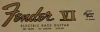 logo Fender Bass IV basse 6 logo Fender Bass VI basse 6