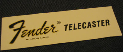 Logo Fender Telecaster 1968-1976