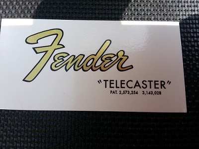 décalcomanie Fender Telecaster année 1965