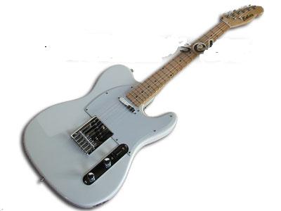 telecaster blanche manche bois clair