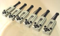 un set de 6 pontets à roller pour guitare électrique